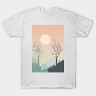 Grow Together Minimalist Garden Scenery T-Shirt